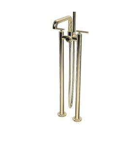  Fima Carlo Frattini Park Lane Bateria wannowa wolnostojąca podtynkowa ze słuchawką i wężem element zewnętrzny champagne F1304/4HL