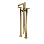  Fima Carlo Frattini Park Lane Bateria wannowa wolnostojąca podtynkowa ze słuchawką i wężem element zewnętrzny gold F1304/4OR