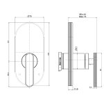  Fima Carlo Frattini Park Lane Bateria wannowa/prysznicowa podtynkowa element zewnętrzny chrom F1309E1CR