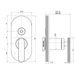  Fima Carlo Frattini Park Lane Bateria wannowa/prysznicowa podtynkowa z przełącznikiem 2-drożnym element zewnętrzny chrom F1309E2CR