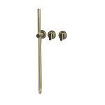  Fima Carlo Frattini Park Lane Bateria wannowa/prysznicowa podtynkowa z zestawem prysznicowym element zewnętrzny brushed champagne F1319WX8HS