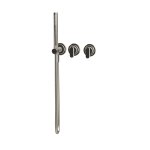 Fima Carlo Frattini Park Lane Bateria wannowa/prysznicowa podtynkowa z zestawem prysznicowym element zewnętrzny brushed nickel F1319WX8SN