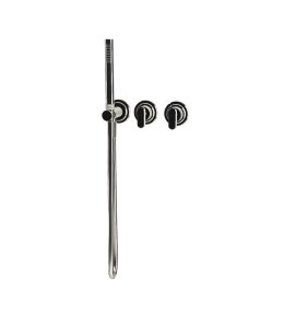  Fima Carlo Frattini Park Lane Bateria wannowa/prysznicowa podtynkowa z zestawem prysznicowym element zewnętrzny nickel lucido F1319WX8LN