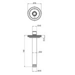  Fima Carlo Frattini Park Lane Ramię sufitowe 15 cm 1/2” chrom F1384CR