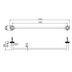  Fima Carlo Frattini Park Lane Uchwyt na ręcznik 60 cm chrom F6300/60CR