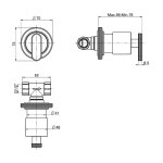  Fima Carlo Frattini Park Lane Zawór odcinający 1/2" podtynkowy element zewnętrzny chrom F1323/1CR