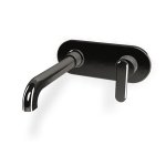Fima Carlo Frattini Park Lane Bateria umywalkowa podtynkowa z korkiem klik klak element zewnętrzny black chrome F1301WLX5CN