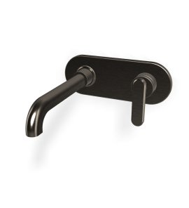 Fima Carlo Frattini Park Lane Bateria umywalkowa podtynkowa z korkiem klik klak element zewnętrzny brushed black chrome F1301WLX5CS