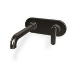 Fima Carlo Frattini Park Lane Bateria umywalkowa podtynkowa z korkiem klik klak element zewnętrzny brushed black chrome F1301WLX5CS