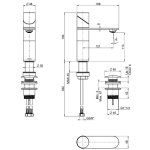 Fima Carlo Frattini Slide Bateria umywalkowa z korkiem klik klak inox F5801INOX