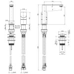 Fima Carlo Frattini Slide Bateria umywalkowa z korkiem klik klak inox F5841INOX