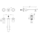 Fima Carlo Frattini Slide Bateria umywalkowa z korkiem klik klak podtynkowa element zewnętrzny inox F5811Z/5INOX