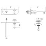 Fima Carlo Frattini Slide Bateria umywalkowa z korkiem klik klak podtynkowa element zewnętrzny inox F5821WLX5INOX