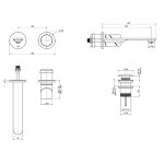 Fima Carlo Frattini Slide Bateria umywalkowa z korkiem klik klak podtynkowa element zewnętrzny inox F5821WLX8INOX