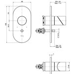 Fima Carlo Frattini Slide Bateria wannowa/prysznicowa podtynkowa z przełącznikiem 2-drożnym element zewnętrzny inox F5809X2INOX