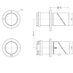Fima Carlo Frattini Slide Bateria prysznicowa termostatyczna podtynkowa z przełącznikiem 2-drożnym element zewnętrzny inox F5803N7INOX