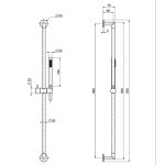 Fima Carlo Frattini Slide Drążek prysznicowy ze słuchawką i wężem inox F5897INOX