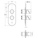 Fima Carlo Frattini Slide Mieszacz podtynkowy z przełącznikiem 2/3-drożnym element zewnętrzny inox F5809X6INOX