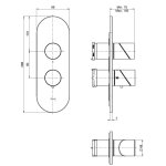 Fima Carlo Frattini Slide Mieszacz podtynkowy termostatyczny z przełącznikiem 2/3-drożnym element zewnętrzny inox F5809X7INOX