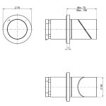 Fima Carlo Frattini Slide Przełącznik 2-drożny podtynkowy element zewnętrzny inox F5803N2INOX