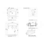 Flaminia Acquagrande Umywalka stawiana na blat lub ścienna 60x55 cm biała 5052 