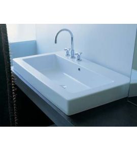 Flaminia Acquagrande Umywalka półwpuszczana w blat 100x55 cm biała 5051/INC