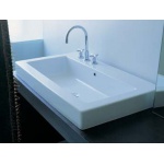 Flaminia Acquagrande Umywalka półwpuszczana w blat 100x55 cm biała 5051/INC