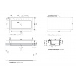 Flaminia Acquagrande Umywalka półwpuszczana w blat 100x55 cm biała 5051/INC