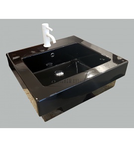      Flaminia Acquagrande Umywalka półwpuszczana w blat 60x55 cm czarna 5052/INCNER WIELKA WYPRZEDAŻ!!