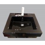      Flaminia Acquagrande Umywalka półwpuszczana w blat 60x55 cm czarna 5052/INCNER WIELKA WYPRZEDAŻ!!