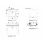      Flaminia Acquagrande Umywalka półwpuszczana w blat 60x55 cm czarna 5052/INCNER WIELKA WYPRZEDAŻ!!
