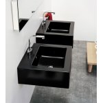  Flaminia Acquagrande Umywalka ścienna lub stawiana na blat 50x45 cm czarny 5058NER