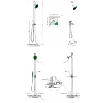 Flaminia Albero Zestaw natryskowy stojący biało zielony AB238