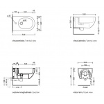 Flaminia App Bidet wiszący 54x36 cm Argilla AP218ARG