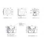 Flaminia App Miska WC Stojąca bez kołnierza Biały AP117G