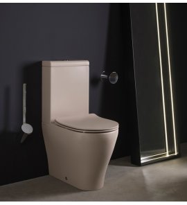 Flaminia App Miska WC Stojąca bez kołnierza 58x36 cm Argilla AP116GARG
