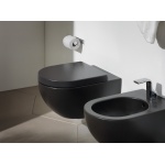 Flaminia App miska wisząca 54x36 + deska wolnoopadająca czarny połysk AP118NER + QKCW03NER