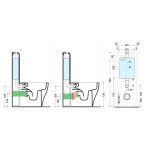 Flaminia App Spłuczka do kompaktu 41,5x13x98,5 cm Biały TR38