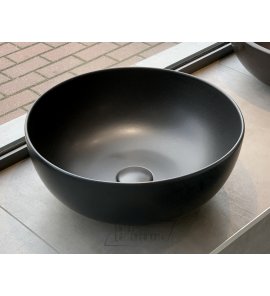  Flaminia App Umywalka stawiana okrągła ø 40 cm Carbon z korkiem AP40ACAR+PLCECAR W MAGAZYNIE!!
