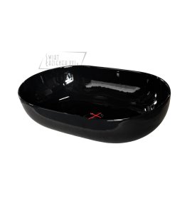      Flaminia App Umywalka stawiana na blat 62x40 cm Nero AP62ANER WYPRZEDAŻ MAGAZYNOWA!!