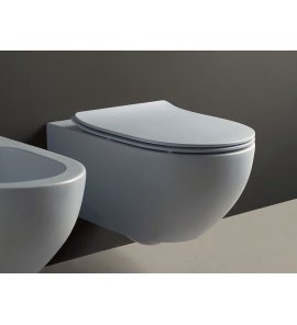   Flaminia App Wc wiszący bez kołnierza 54x36 cm z deską wolnoopadającą latte AP118GLAT+QKCW05LAT 