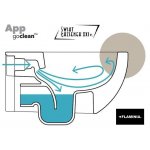   Flaminia App Wc wiszący bez kołnierza 54x36 cm z deską wolnoopadającą latte AP118GLAT+QKCW05LAT 