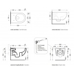  Flaminia App Wc wiszący bez kołnierza 54x36 cm Biały AP118G
