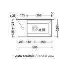   Flaminia Applight Umywalka wisząca lewa 50x25 biała AP5025SX/1FORO W MAGAZYNIE!!