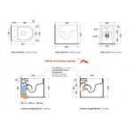 Flaminia Astra Miska WC stojąca bez kołnierza 52x35x42 cm biały AS117G
