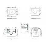 Flaminia Astra Miska WC wisząca bez kołnierza 52x35x22 cm biały AS118G