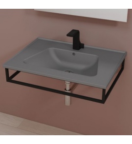 Flaminia Bloom Struktura pod umywalkę 70x50 cm czarny mat BM70SNE