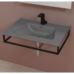 Flaminia Bloom Struktura pod umywalkę 70x50 cm czarny mat BM70SNE