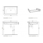 Flaminia Bloom Stelaż pod umywalkę 85x50 cm chrom BM85S