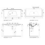 Flaminia Bloom Umywalka ścienna 122 cm biała BM120L